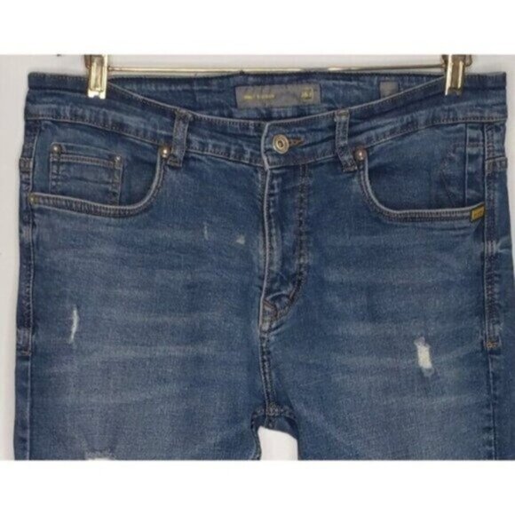 Jimmy & Jordan Men's Jean Size 34 x 30 Faded Distressed Skinny Ankle Fit - Picture 5 of 14